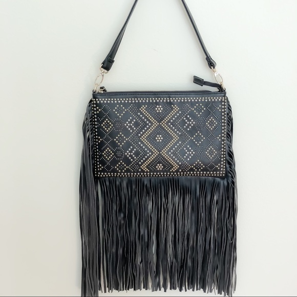 Imoshion Handbags - ❤️Studded Faux Leather Bag with Fringes❤️