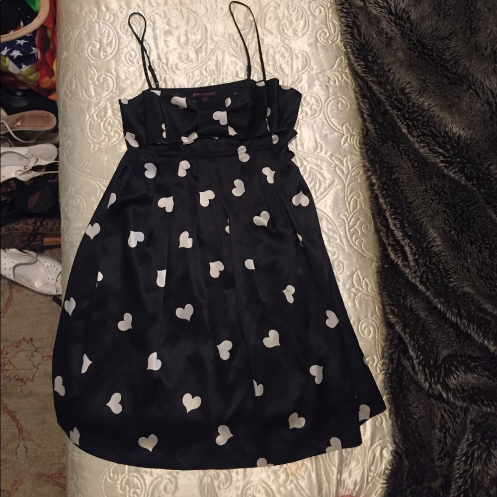 Betsey Johnson Black with White Heart Dress
