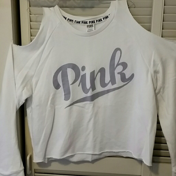 PINK Victoria's Secret Tops - VS COLD SHOULDER SWEATSHIRT