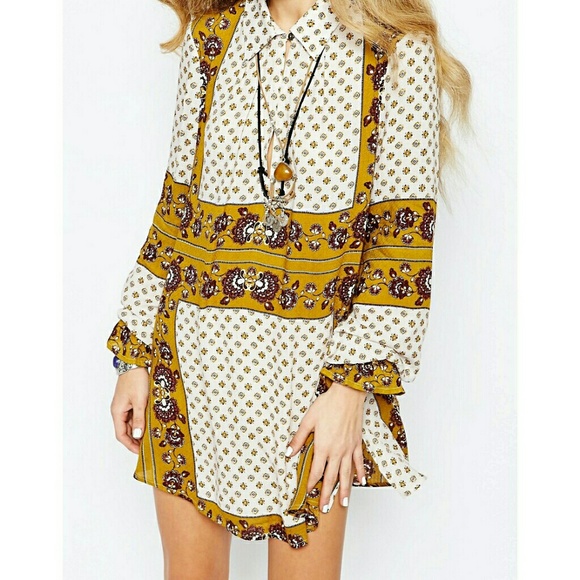 New! FREE PEOPLE Floral Print Tunic Top Shirt - Picture 3 of 6