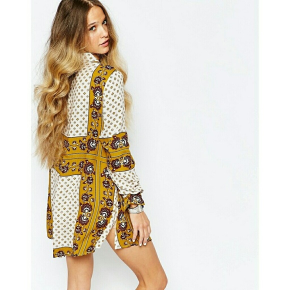 New! FREE PEOPLE Floral Print Tunic Top Shirt - Picture 2 of 6