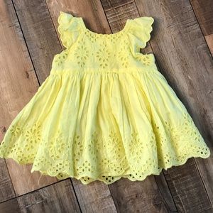 Baby Girl yellow Eyelet dress