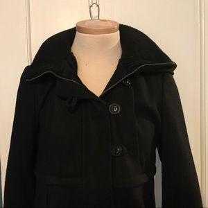 DKNY Wool blend winter coat, 6, black