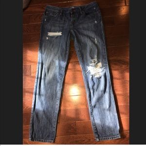 Ann Taylor Loft Boyfriend Ripped Denim Jeans