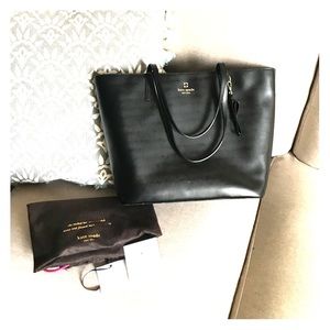 Authentic Kate Spade ♠️ classic black leather tote