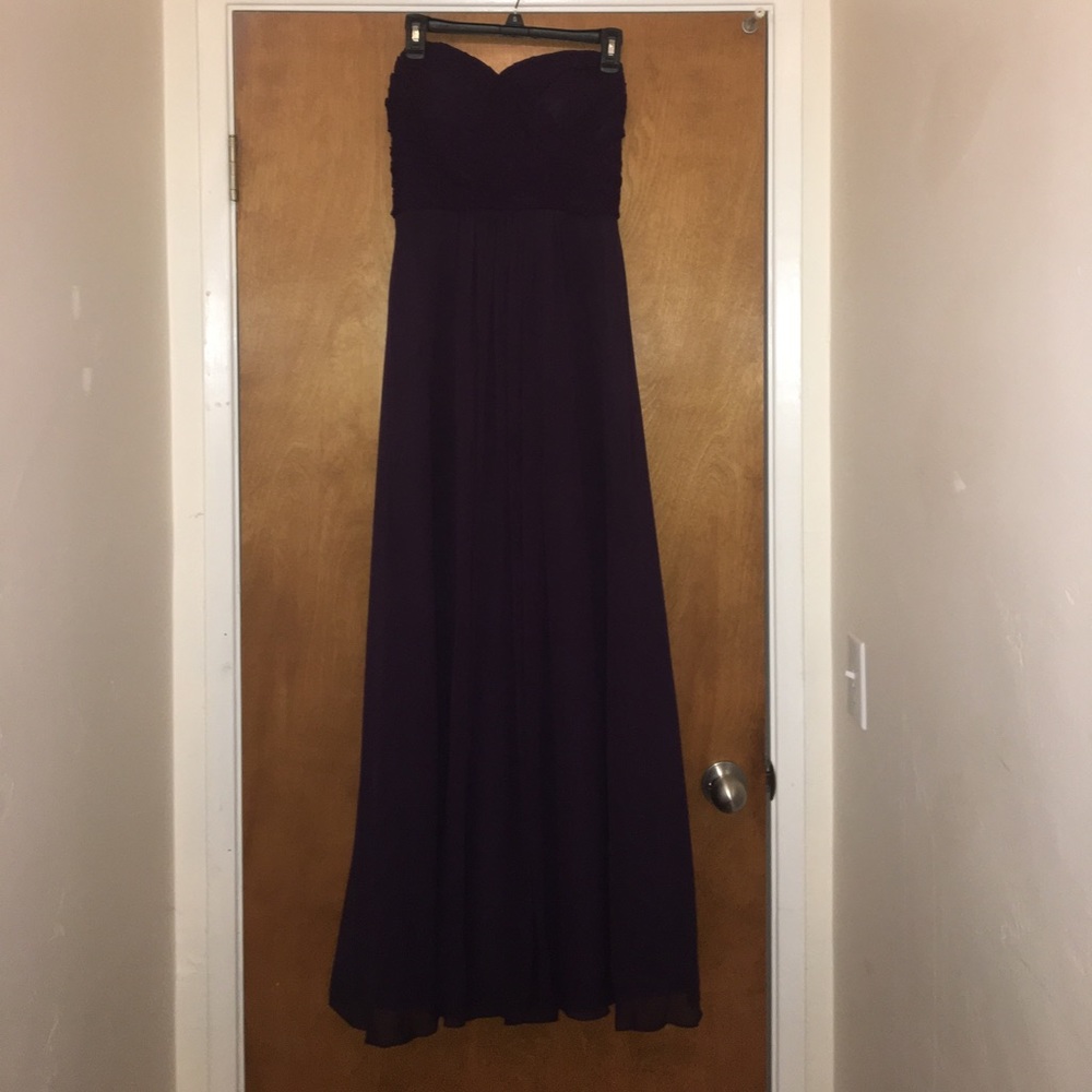 Bill Levkoff Plum Lace Gown
