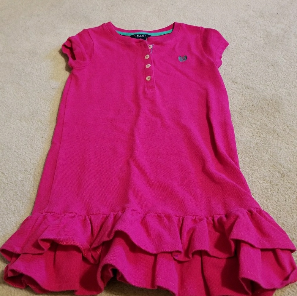 Girls Chaps Hot Pink Dress