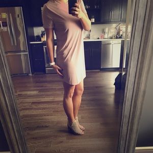 Light pink t-shirt dress