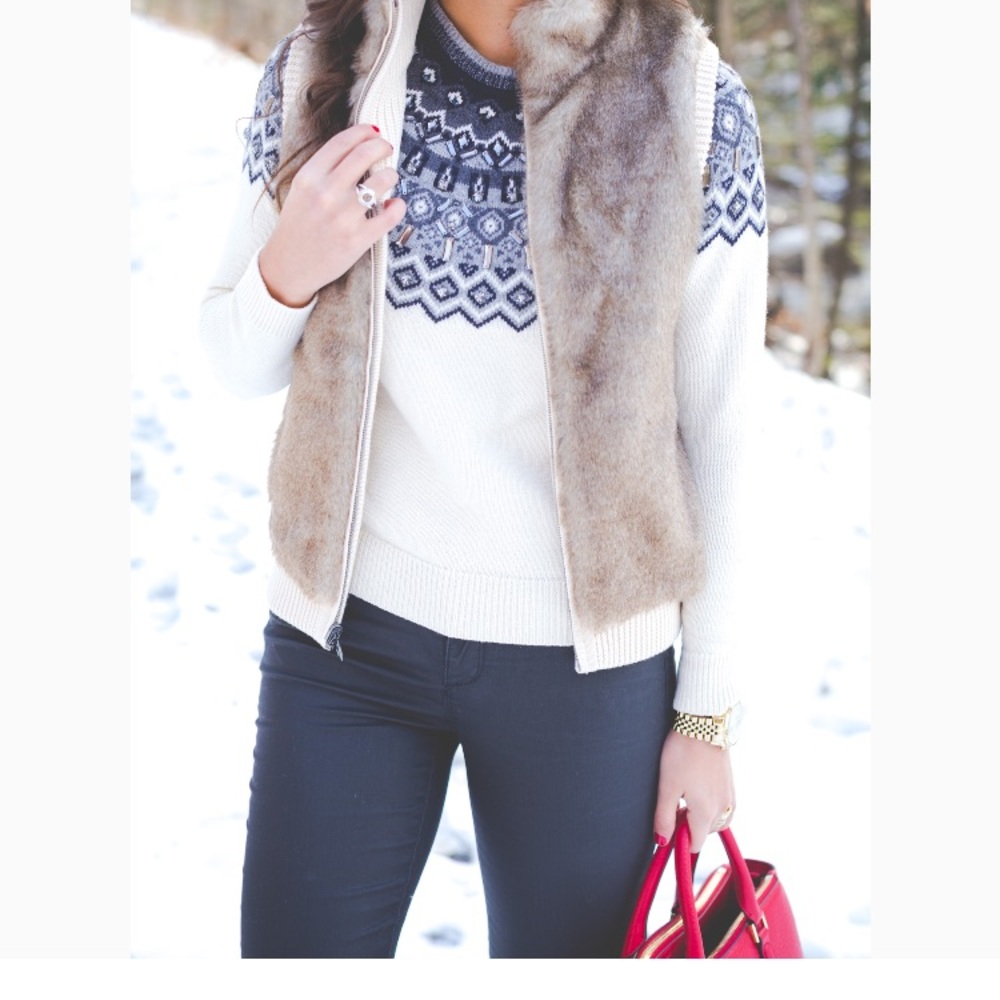 Faux fur vest