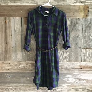 Plaid Shirtdress