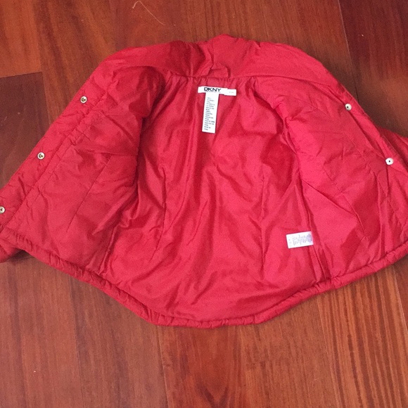 💥 NEW DKNY BABY GIRL CRIMSON RED PUFF JACKET COAT