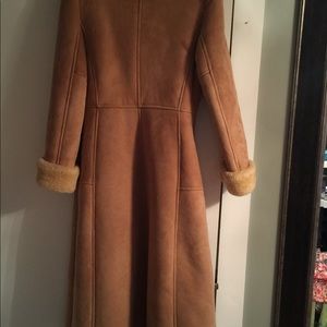 Genuine shearling full length coat