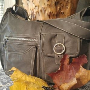 Women's Grey Rosetti Shoulder Bag