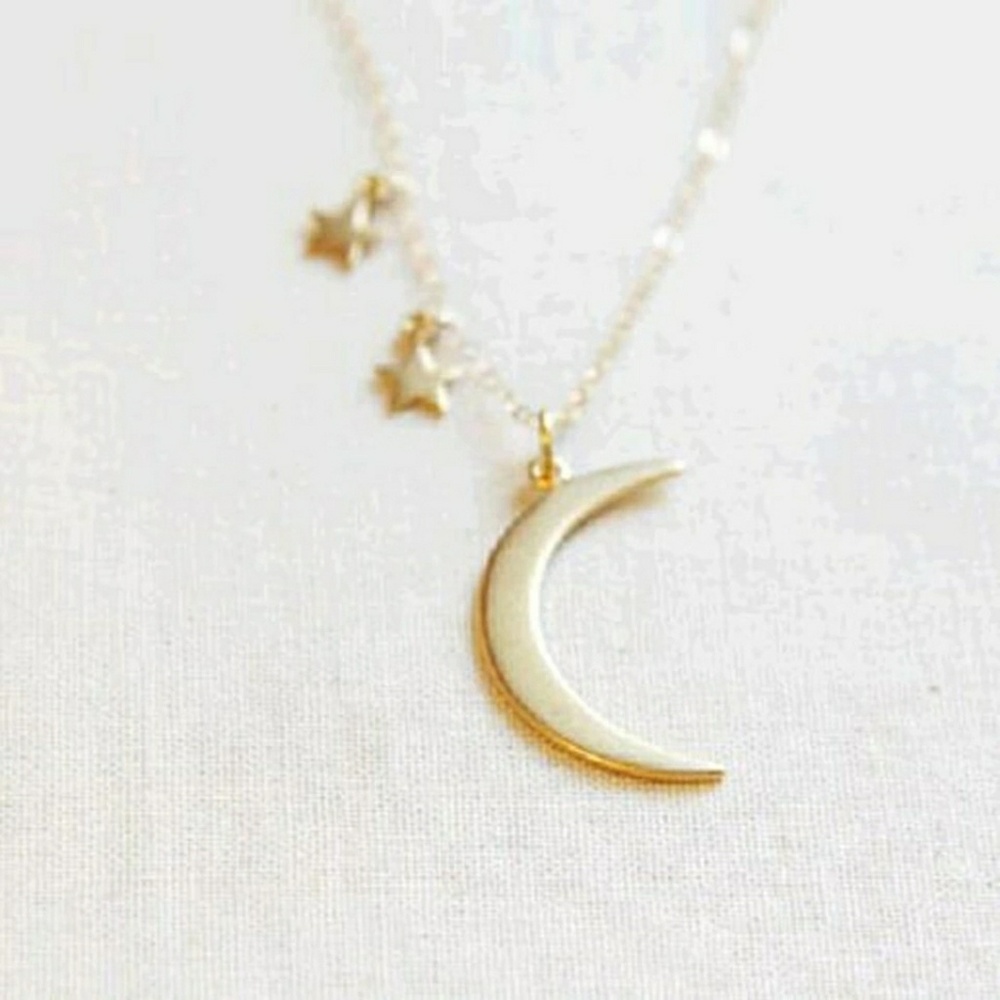 5 for $25 Moon and Star Pendant Necklace - Picture 2 of 3