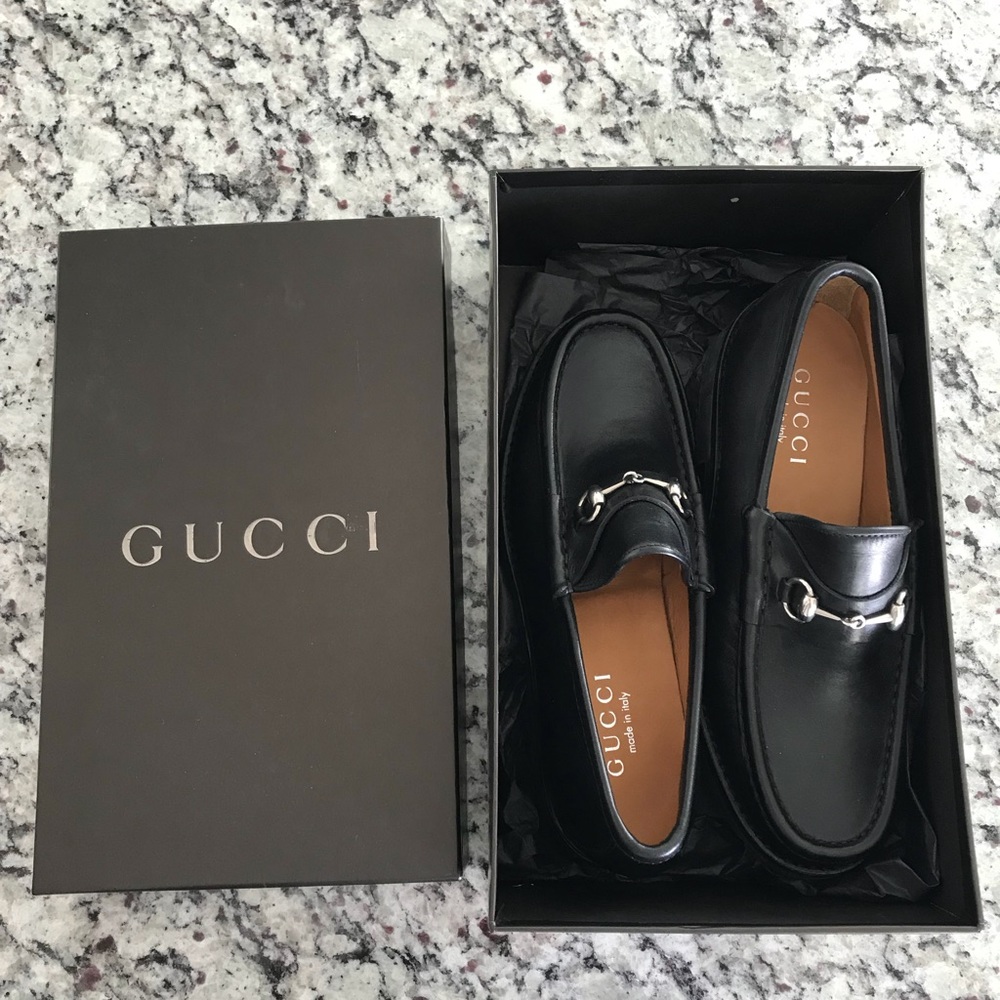 Original Gucci Leather Horsebit Loafer