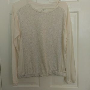 LOU & GREY Cream and Grey Blouse