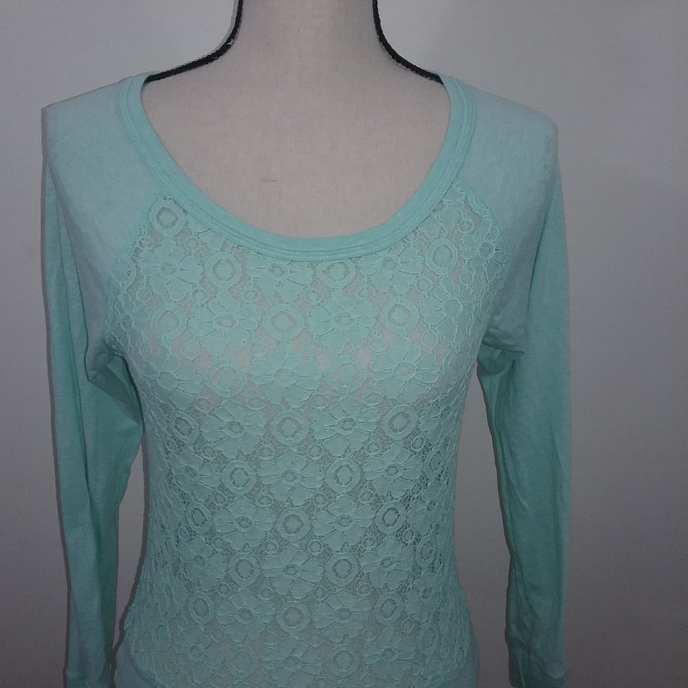 Kirra Womens Teal Long Sleeve Top Size XS (A22) - Picture 2 of 4