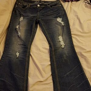 Distressed jeans
