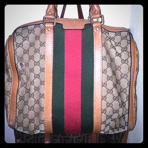 Gucci supreme web boston crossbody