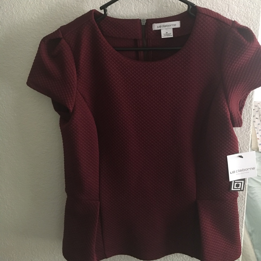 Maroon Peplum Blouse