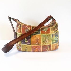 Fossil French Stamp Leather Bag Pouchette
