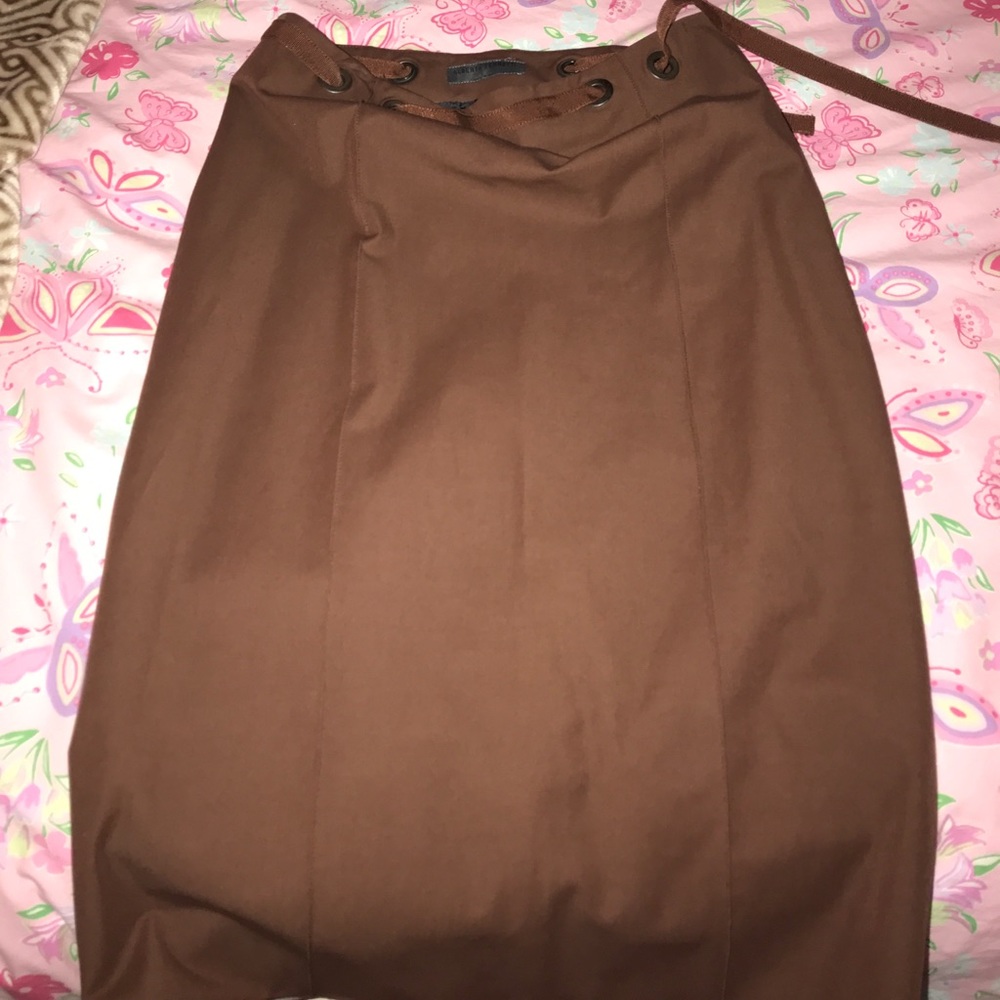 Authentic Alberta Ferretti brown skirt.