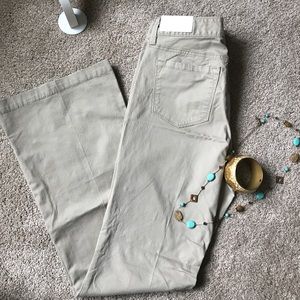 Flared jean style khaki pant