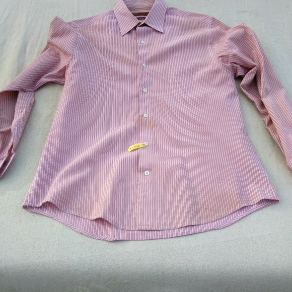 Perry Ellis Solid Slim CVC Solid Dress Shirt - Picture 4 of 5