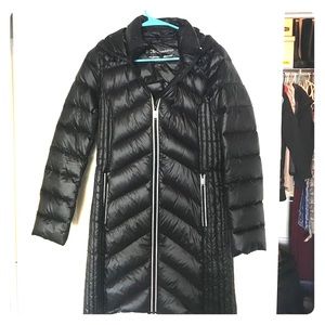 BCBG black parka