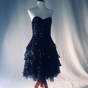 Betsey Johnson RN #77751 Black Sequin NYE Dress