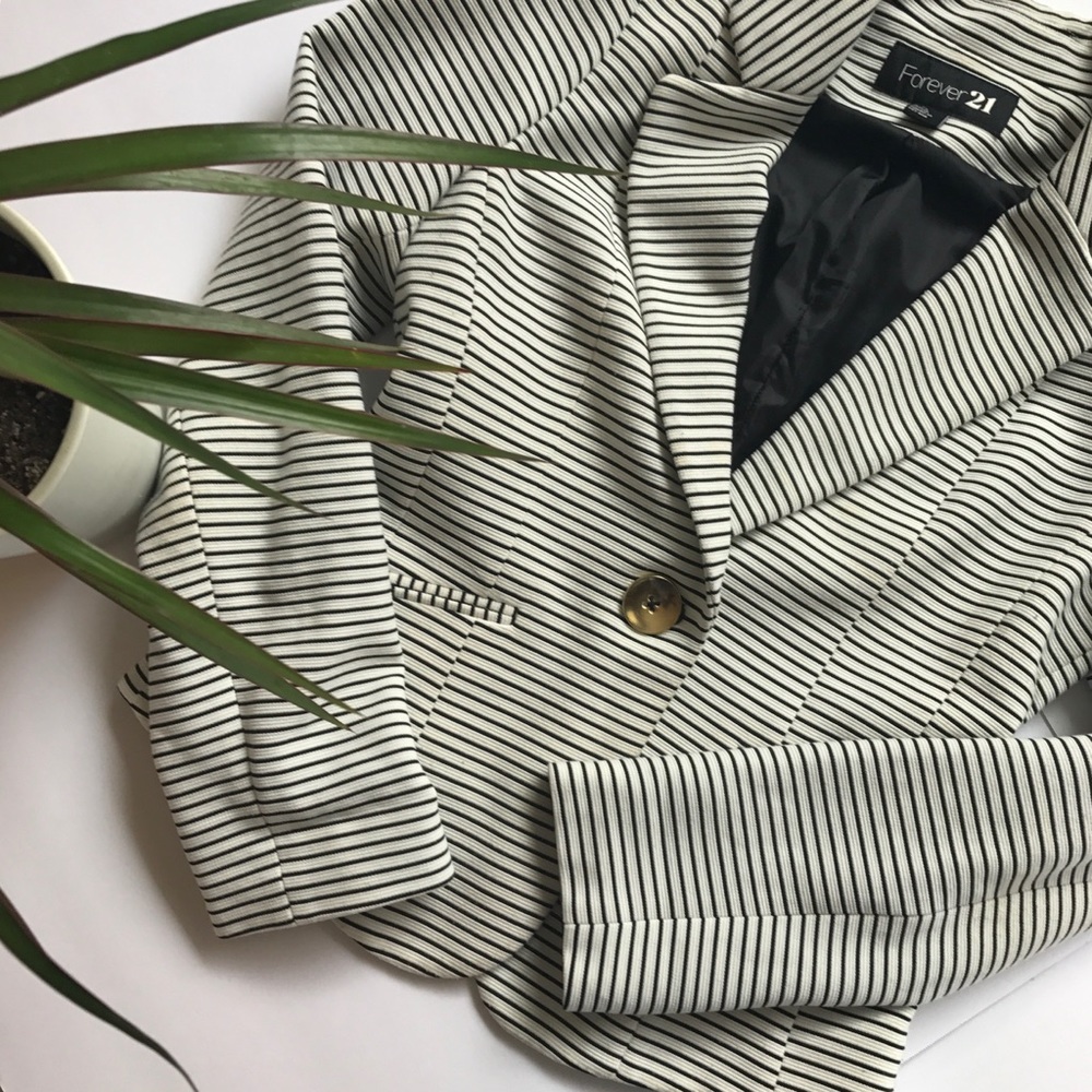 B&W Striped Blazer
