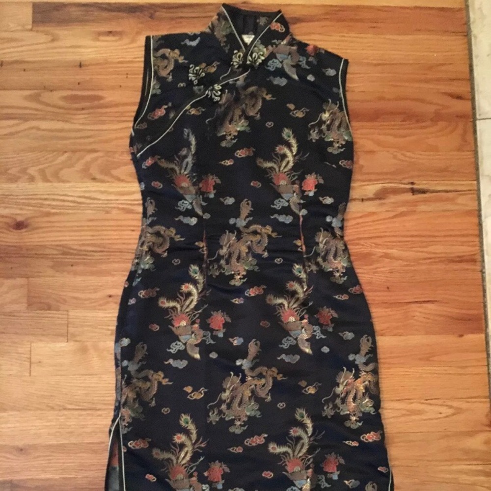 Sexy Satin Chinese Dress