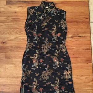 Sexy Satin Chinese Dress