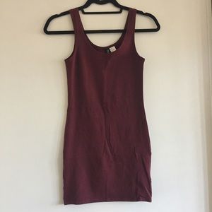 Maroon bodycon dress