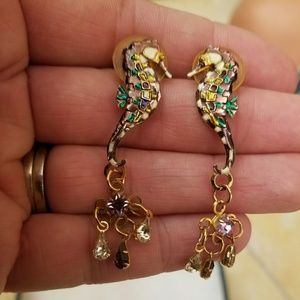 Vintage **Lunch At The Ritz** Seahorse earrings