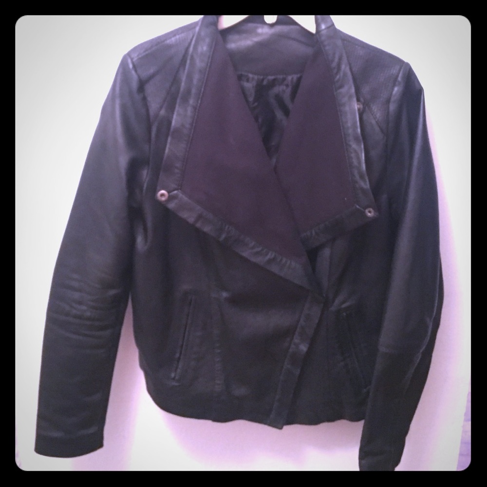 Refined leather jacket