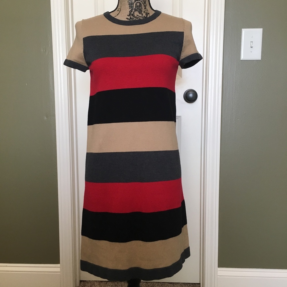 Color-block Sweater Dress