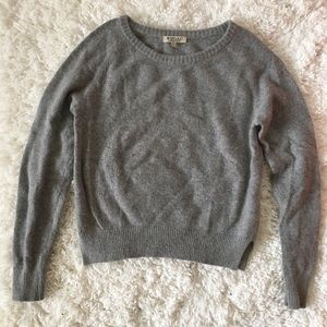 Classic light gray fuzzy sweater