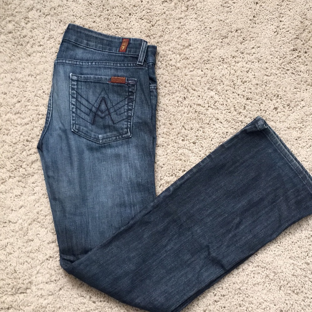 7 for all Mankind "A" pocket bootcut jeans