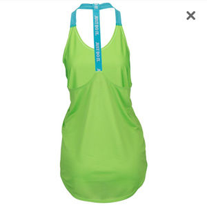 NWT XL Nike Elastica Lime Green & Blue Workout Top