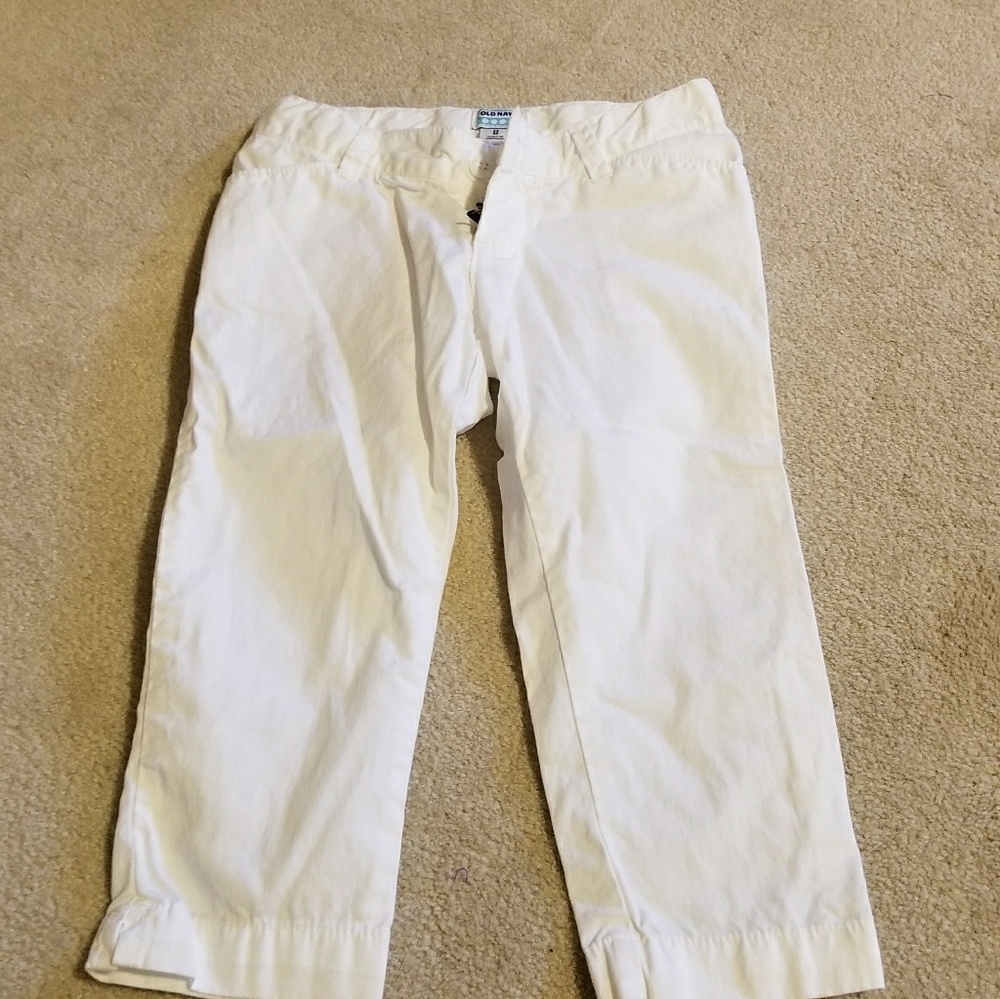 Girls White Capris