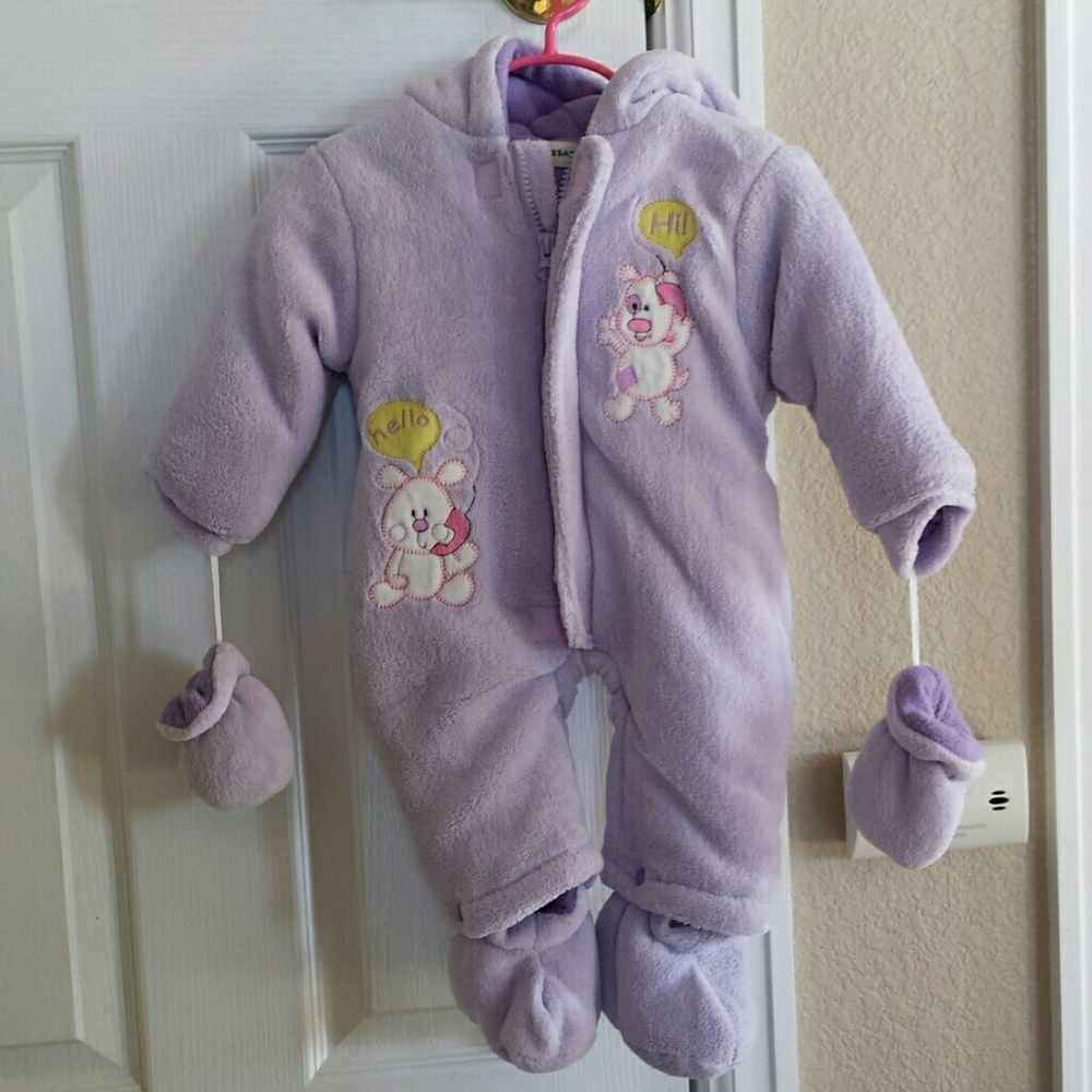 Girls 6-12 month bunting