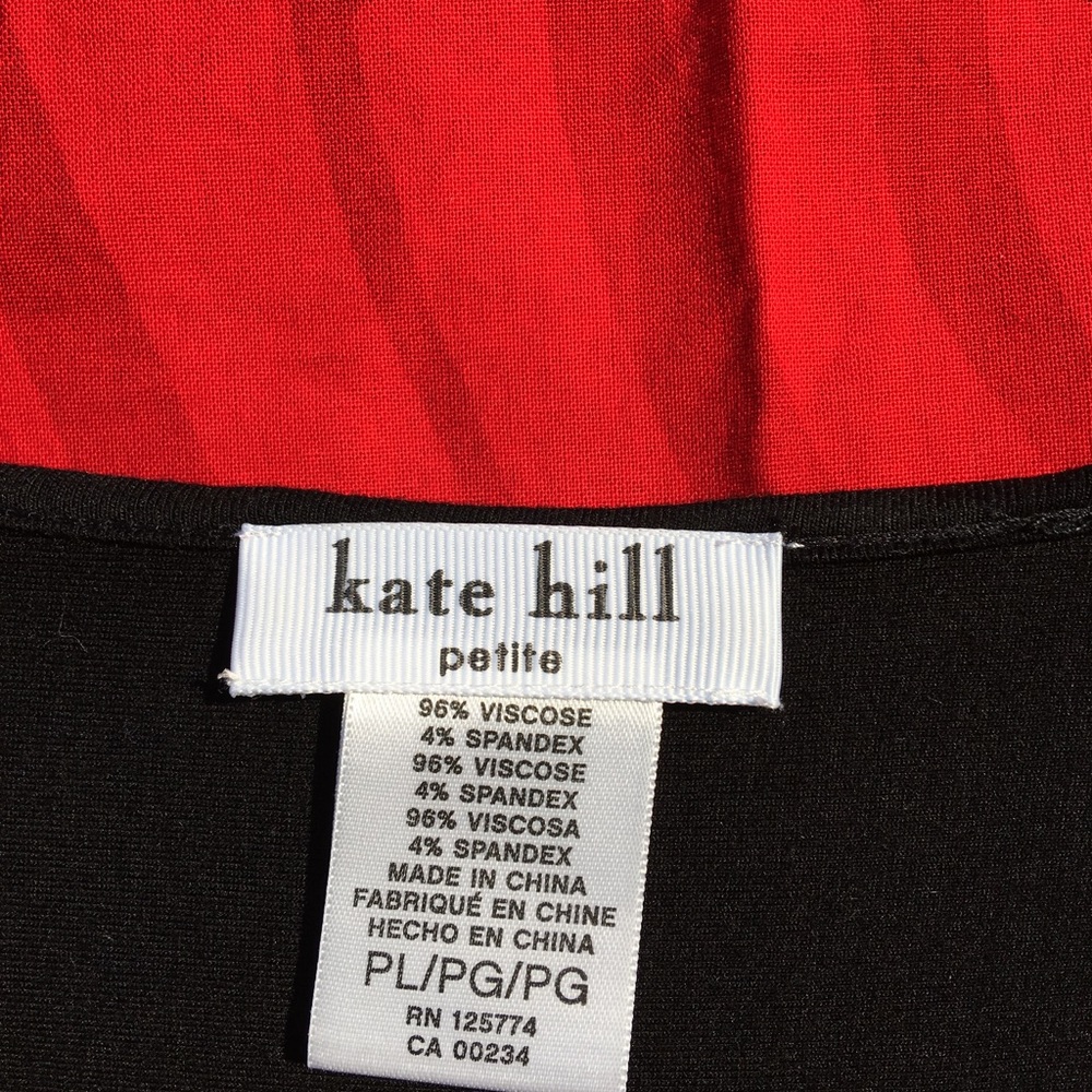 Black Kate Hill Viscose Knit Shirt with Gathers - Picture 3 of 5