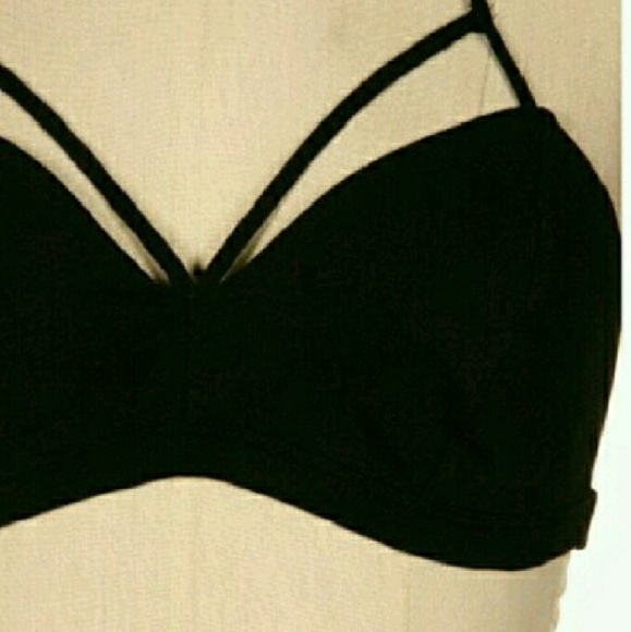 Black Cage Back Bralette - Picture 2 of 2