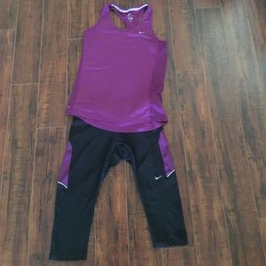 Nike Running Dri-Fit Capri and Tank Set