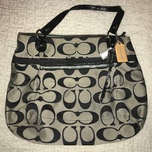 Black coach tote