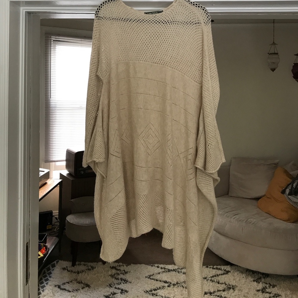 Anthropologie Asymmetrical Sweater Poncho