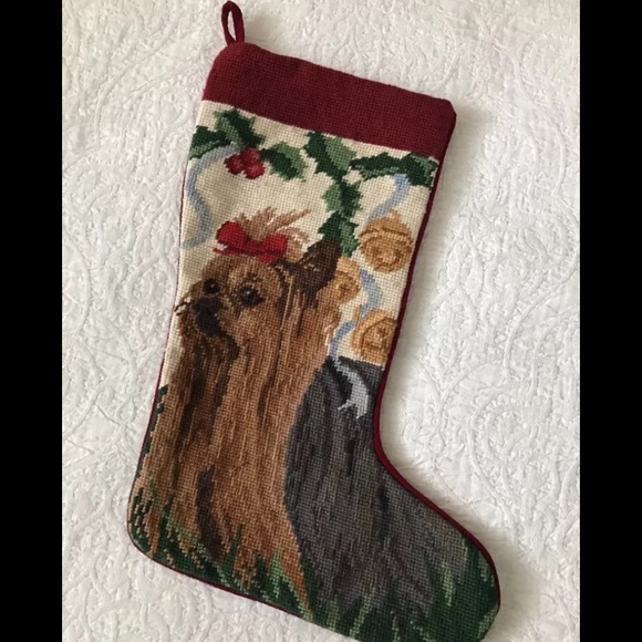 yorkie christmas stockings (2)🚫🚫🚫🚫SOLD🚫🚫🚫🚫 - Picture 1 of 6