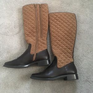 Quilted riding boots