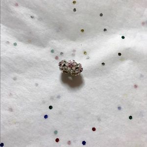 Pink Floral Pandora Charm